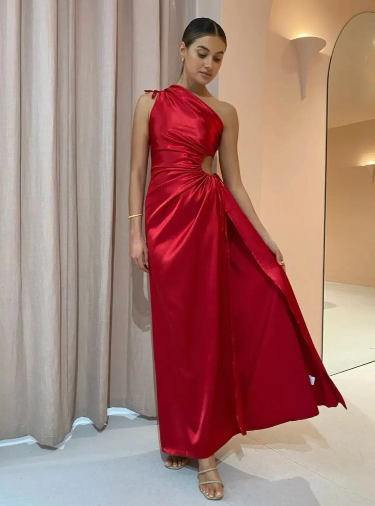 Sonya Moda Nour Scarlett Red Maxi Dress Size 8 photo 2