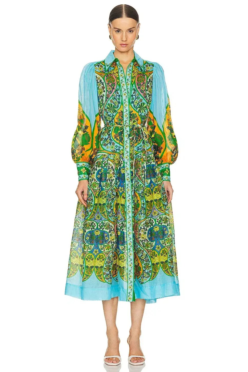 Alemais Sofie Shirtdress Maxi Multi Size 12 photo 2