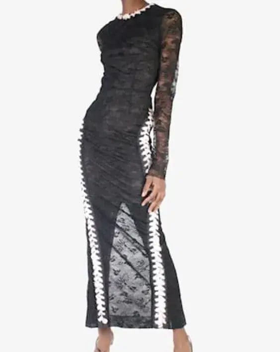 Alessandra Rich Black Lace Dress Size IT40/XS photo 2