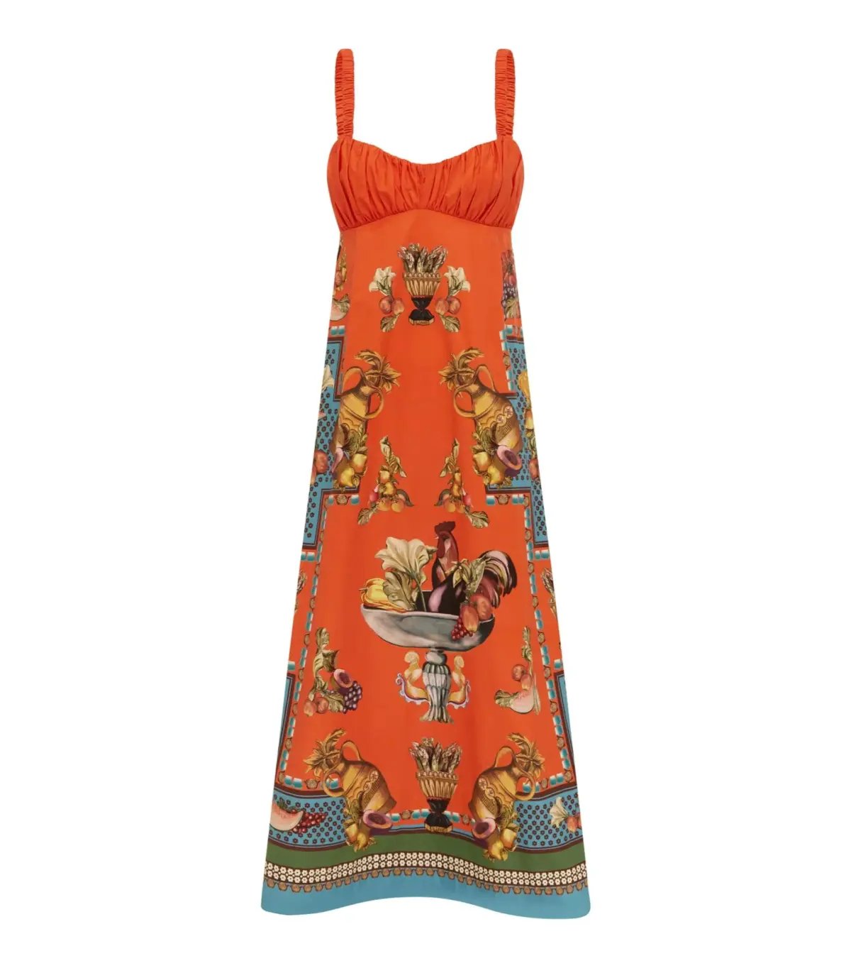 Alemais Rocco Midi Dress Orange Print Size AU 10 photo 4