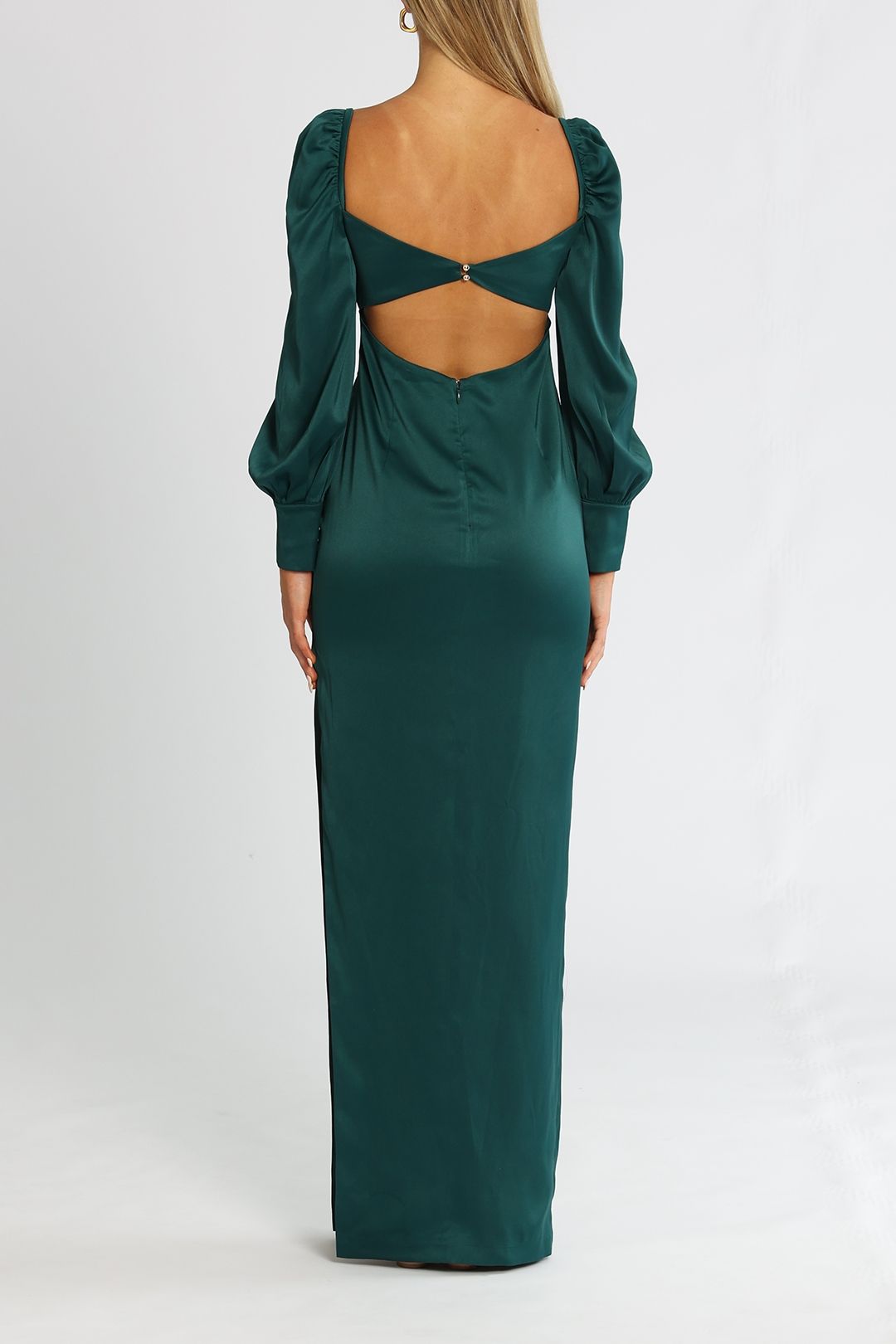 Sweetheart Style Maxi Dress - Forest Green photo 3