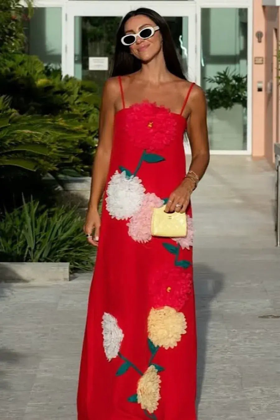 Elliatt Buttercup Embroidered Maxi Dress size 6 Red photo 2