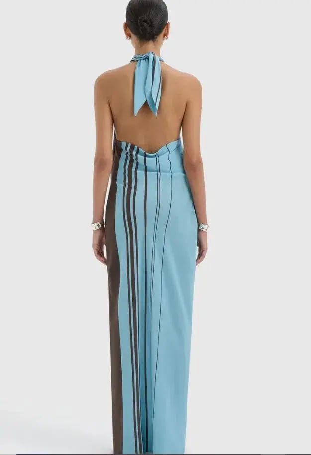 Sir Rioja Halter Scarf Maxi Dress Size 0/6 photo 2