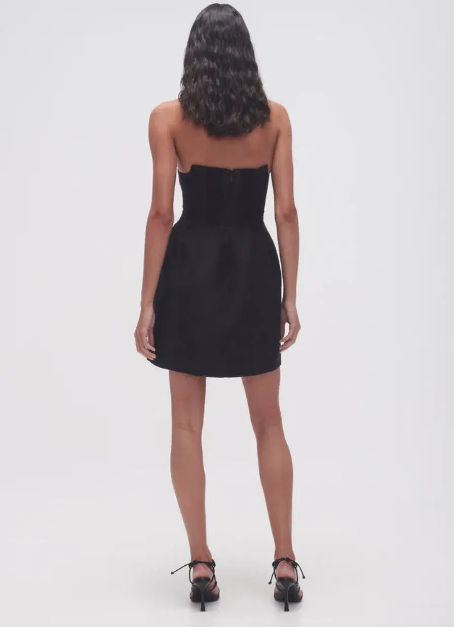 Aje Baret Strapless Mini Dress Black Size 8 photo 3
