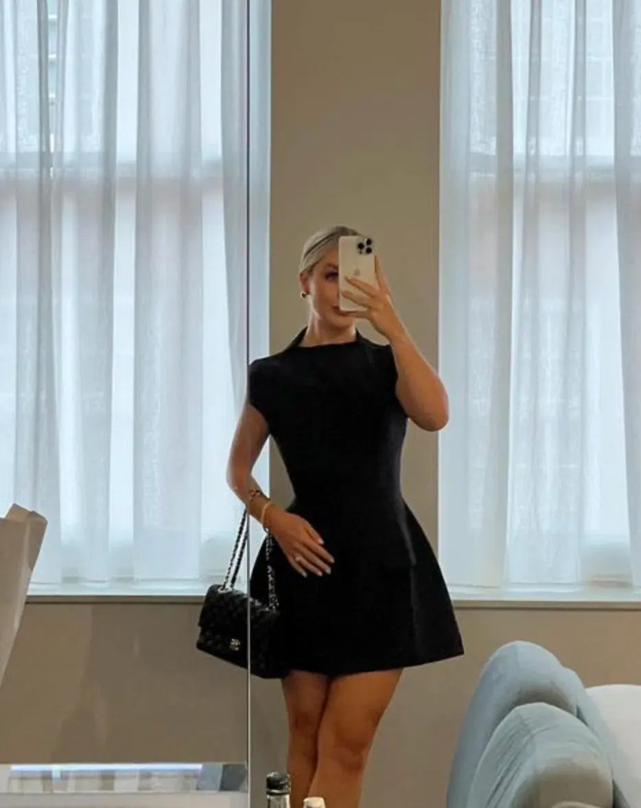Odd Muse Cap Sleeve Mini Dress Black Size XS / AU 6 photo 5