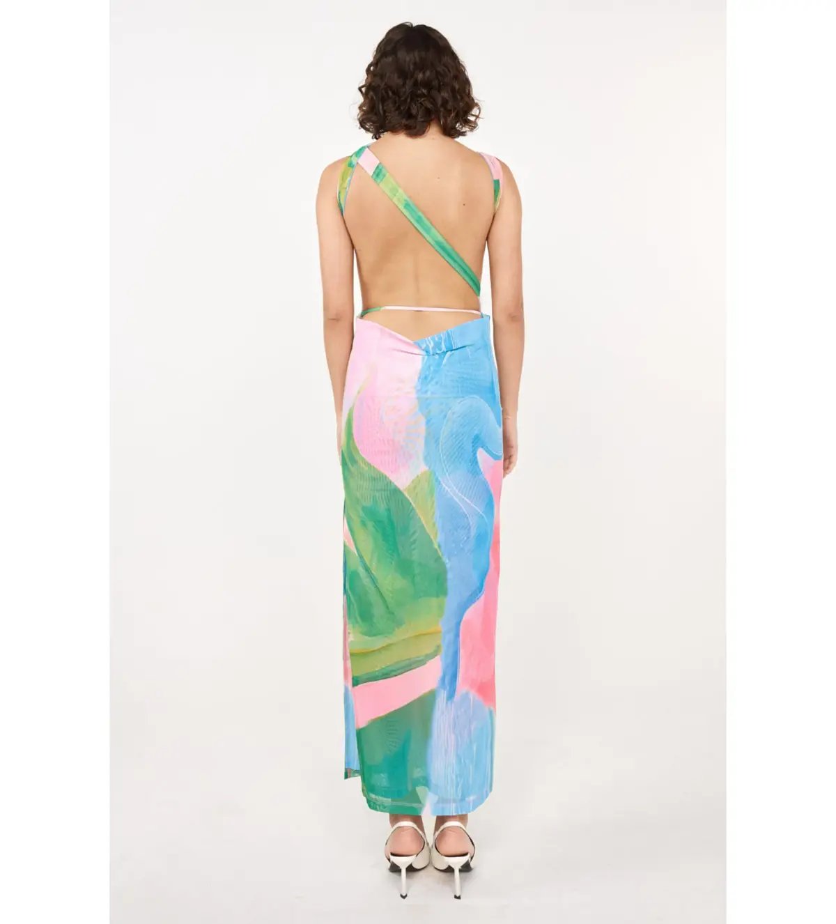 She is OLLÁ Luelle Midi Dress In Gaia Size Small / AU 8 photo 4