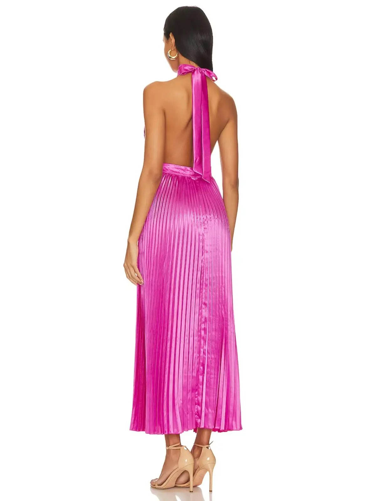 L'Idee Renaissance High Neck Split Gown in Flamingo Size M / AU 10 photo 3
