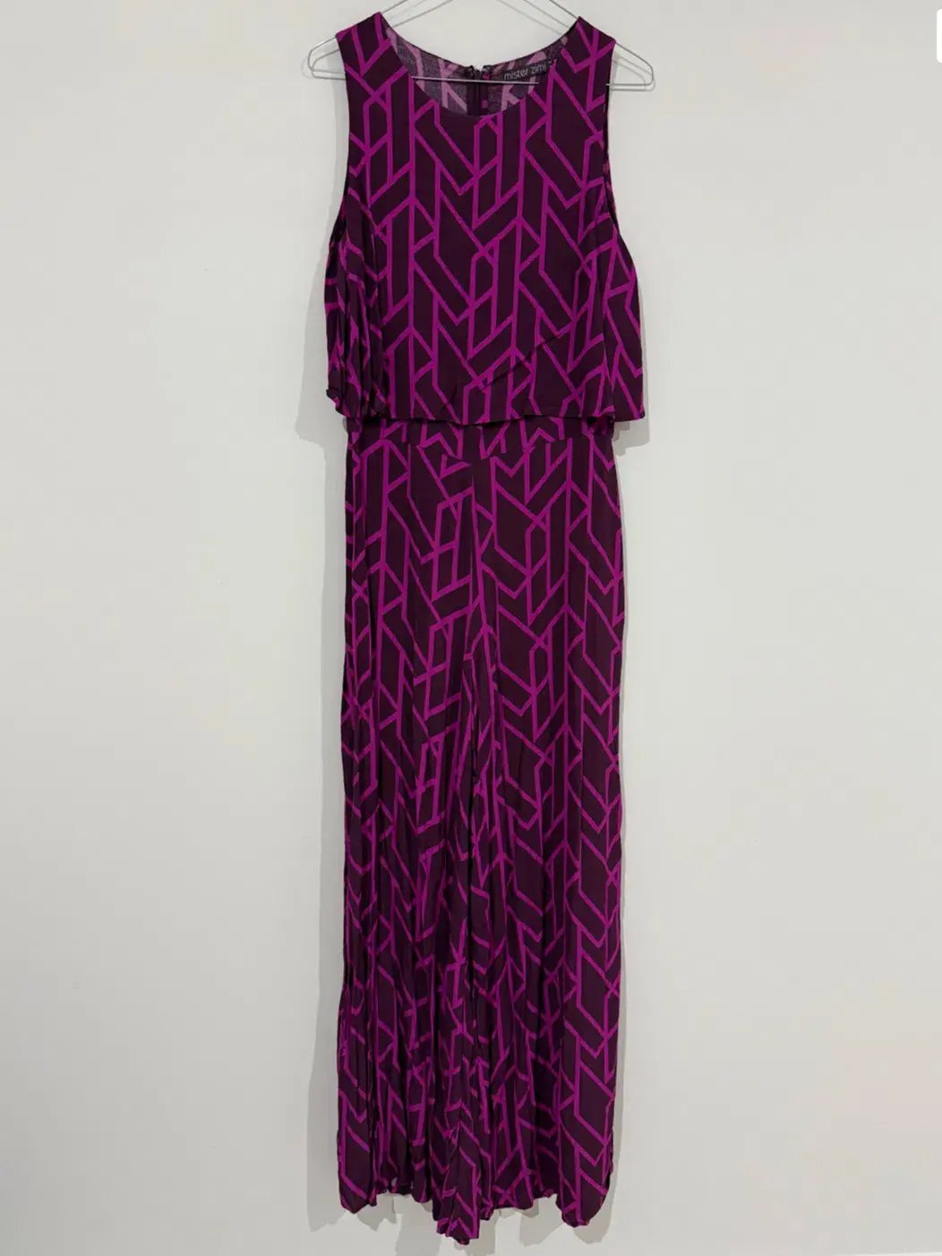 Mister Zimi Charlie Jumpsuit Pink Purple Morado Size 10 photo 2