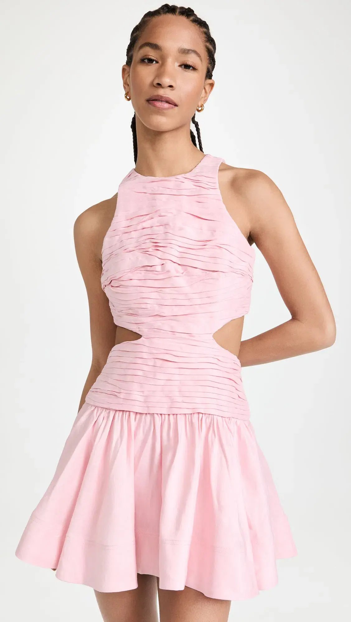 Aje Introspect Cut Out Mini Dress Pink Size 14 photo 2