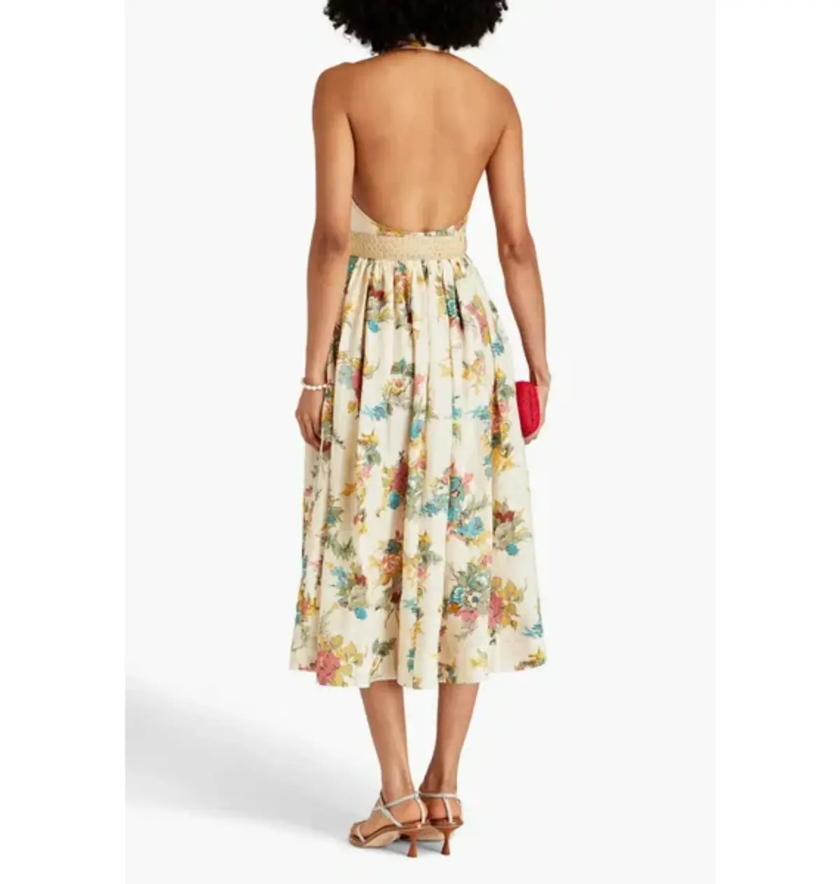 Zimmermann Clover Halterneck Shirt Dress Floral Print Size 1 / AU 10 photo 2