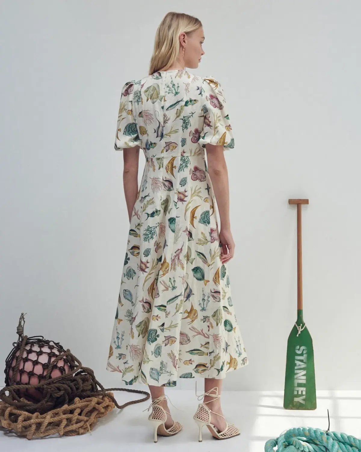 Alemais Wanda Midi Dress Print Size 12 photo 4