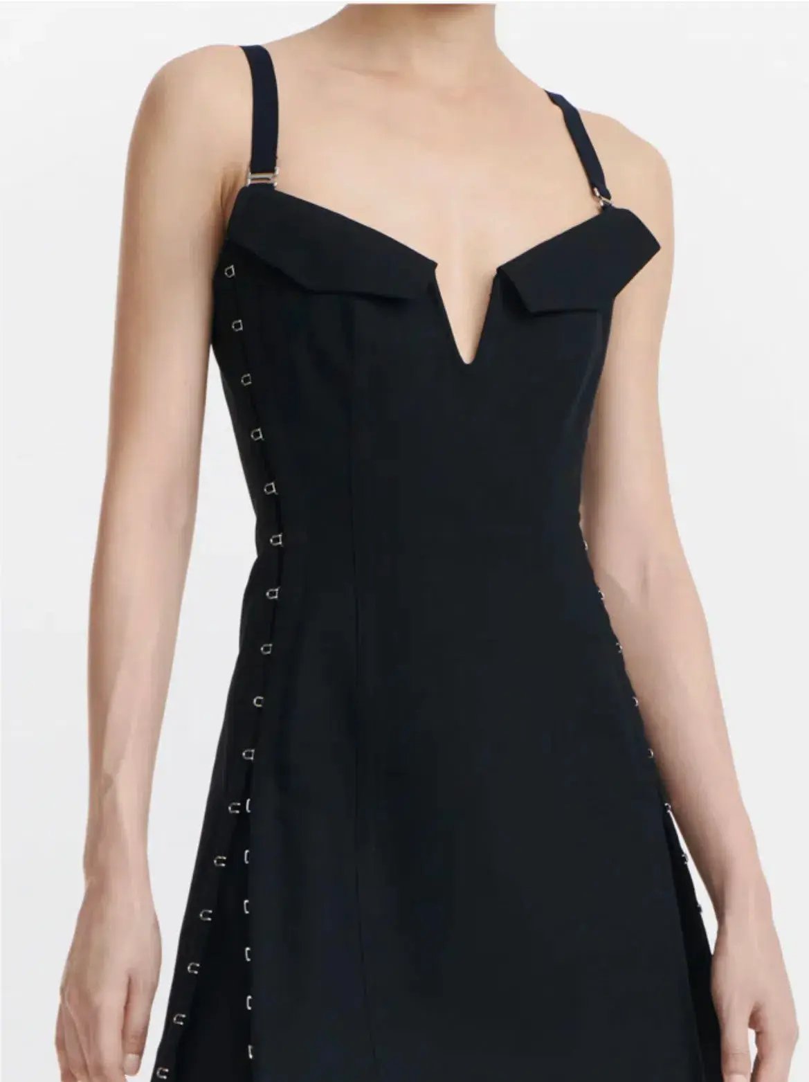 Dion Lee Hook Eye Pocket Dress Black Size 10 photo 2