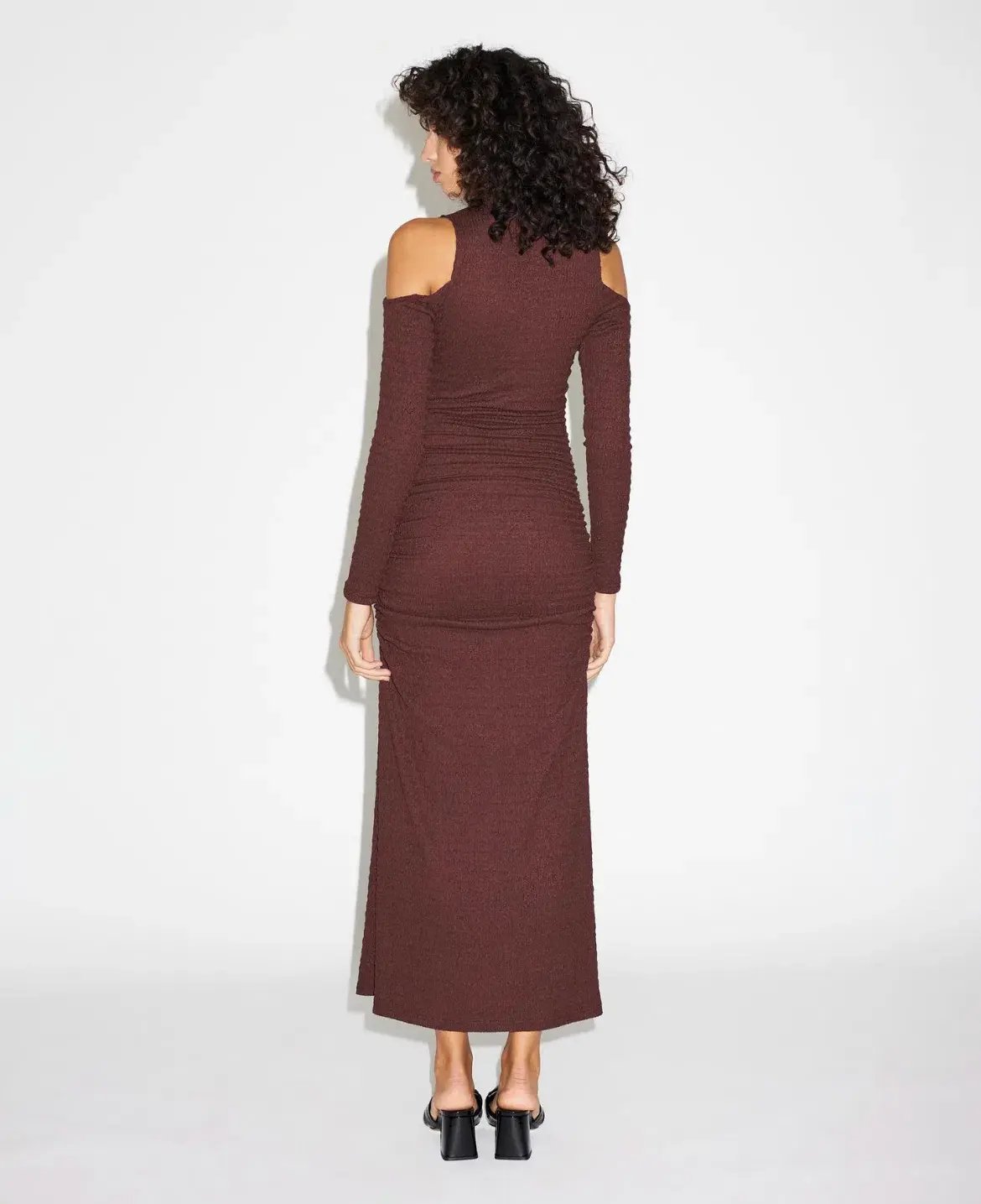 Lover Kienna Textured Dress Brown Size AU 10 photo 4