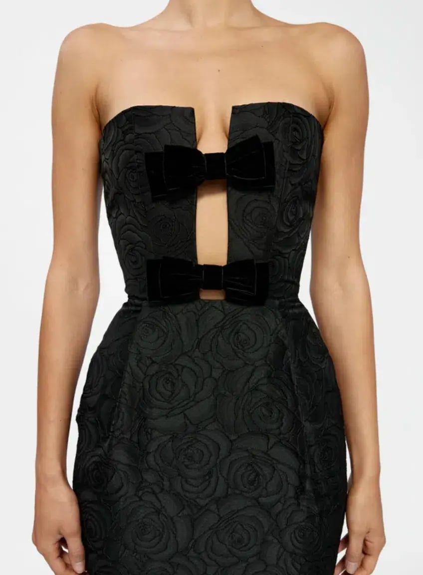 Effie Kats Kiera Midi Dress Black Size 8 photo 3