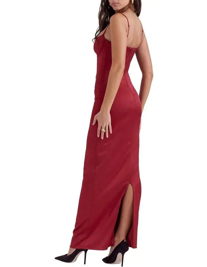 House of CB Stefania Corset Maxi Dress Red Size XS / AU 6 photo 3