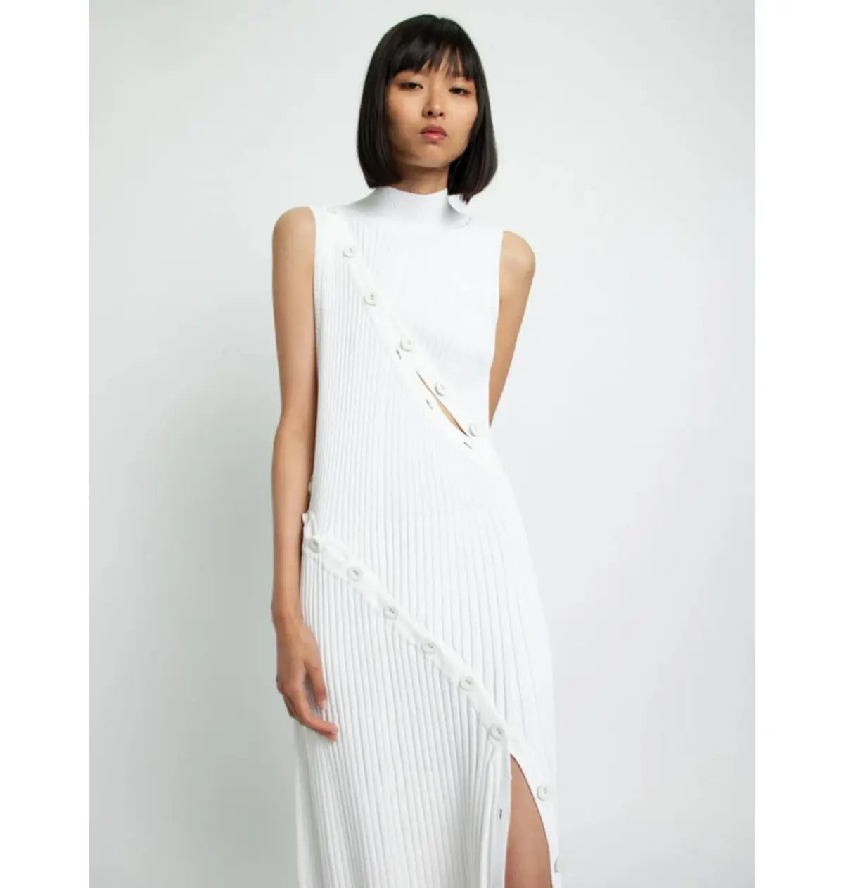 Christopher Esber Deconstruct Spiral Knit Dress in White Size S / AU 8 photo 2