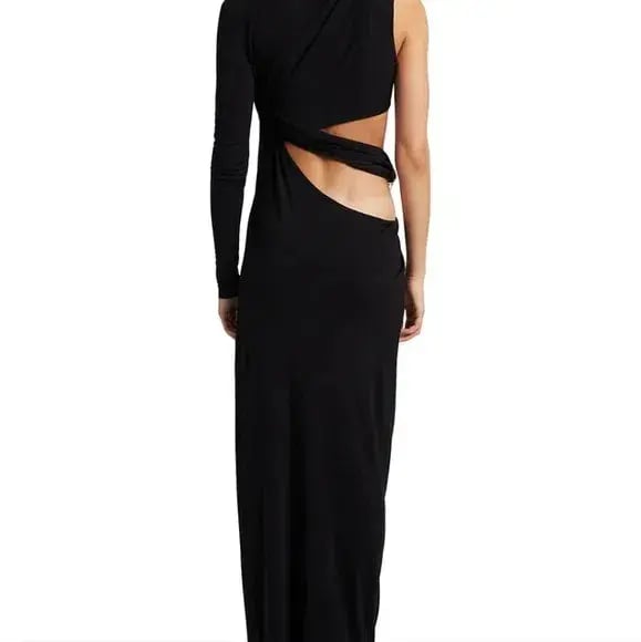 Christopher Esber Coiled Twisted Torso Dress Black Size AU 8 photo 3