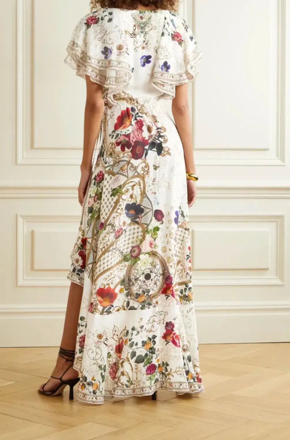 Camilla Frill Sleeve Long Dress in Fairy Godmother Print Size 8 photo 2