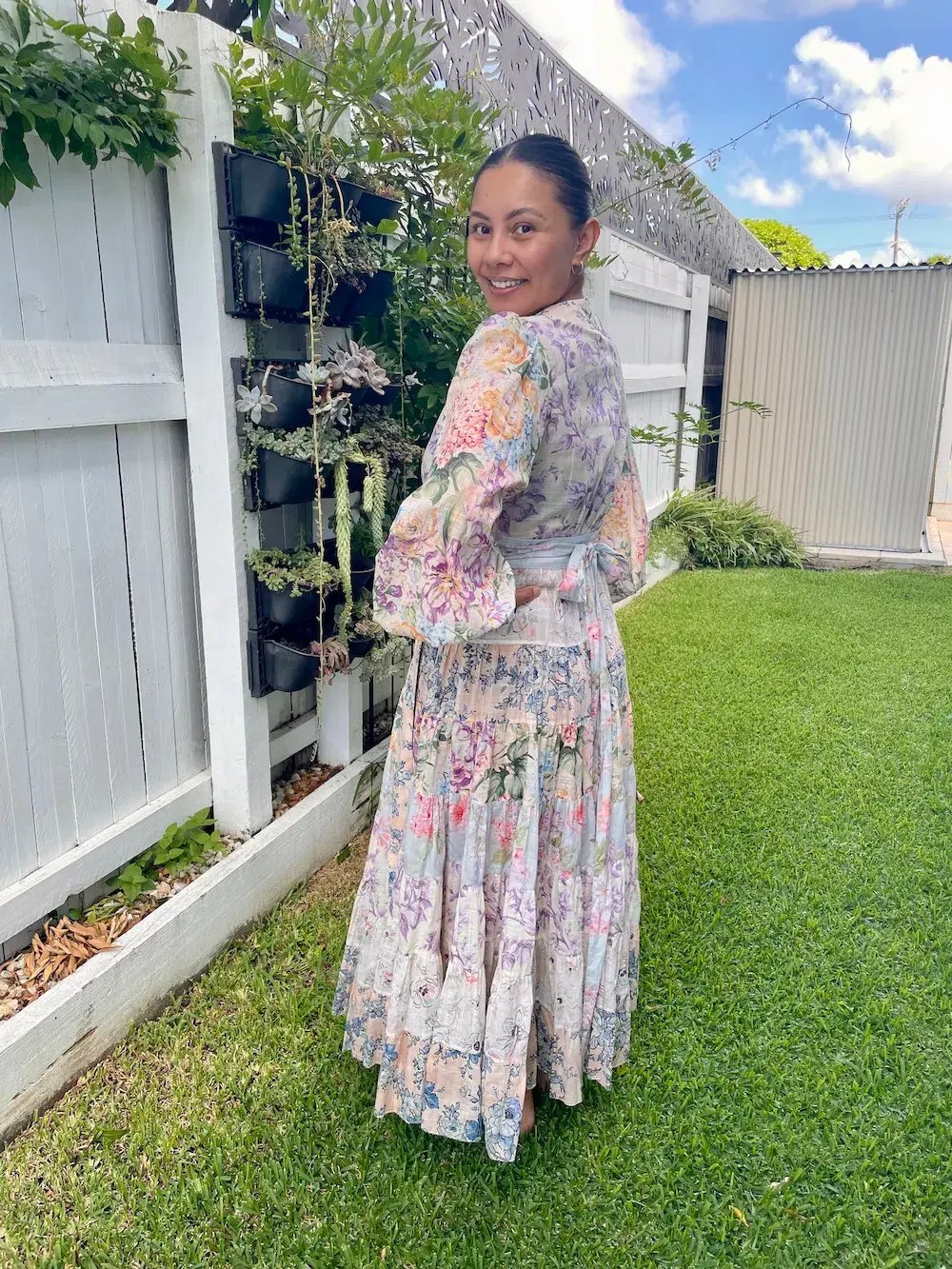 Zimmermann Halliday Tiered Midi Dress in Spliced Size 3/AU 14 photo 3