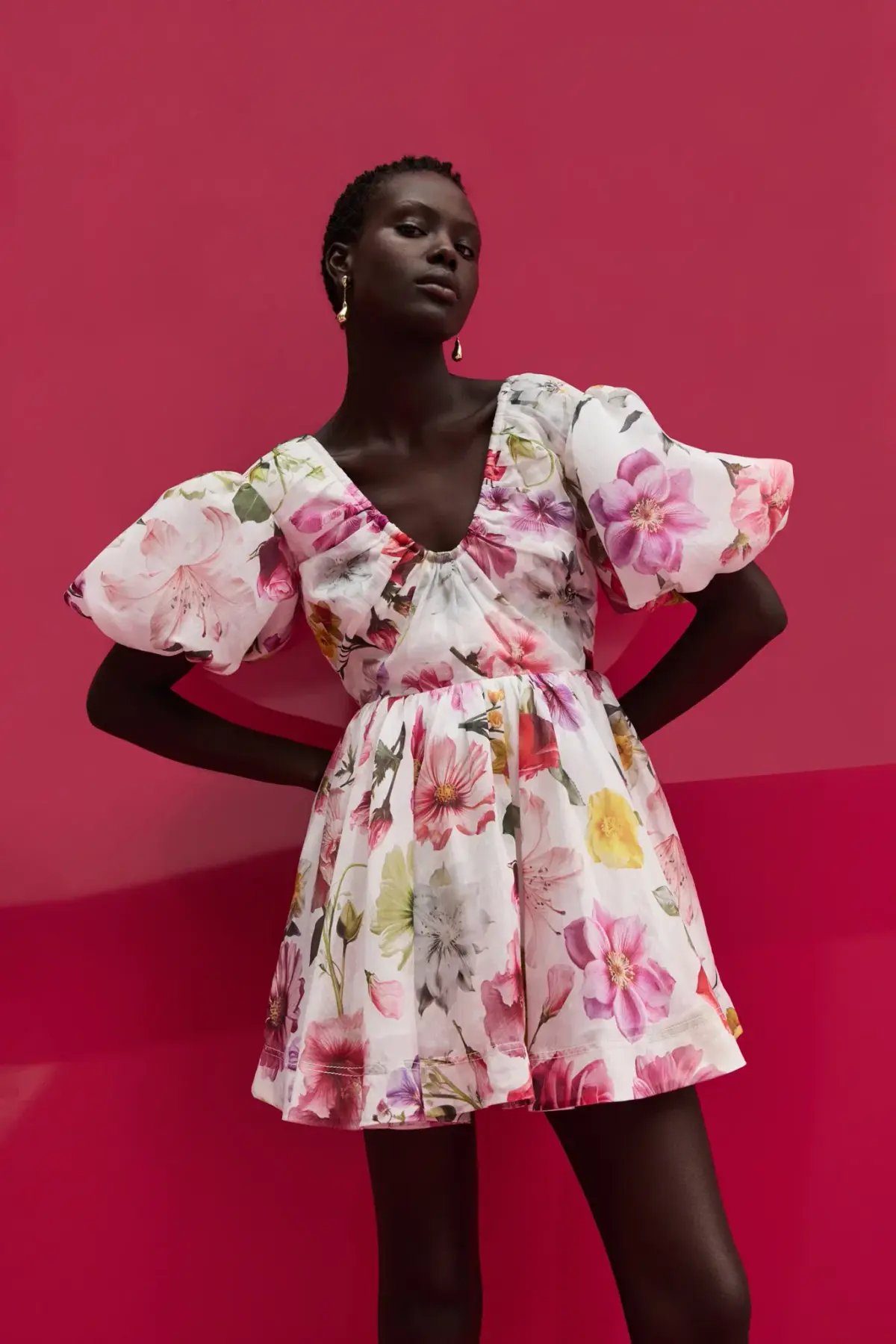 Aje Fleur Mini Dress in Collage Floral Size AU 10 photo 5
