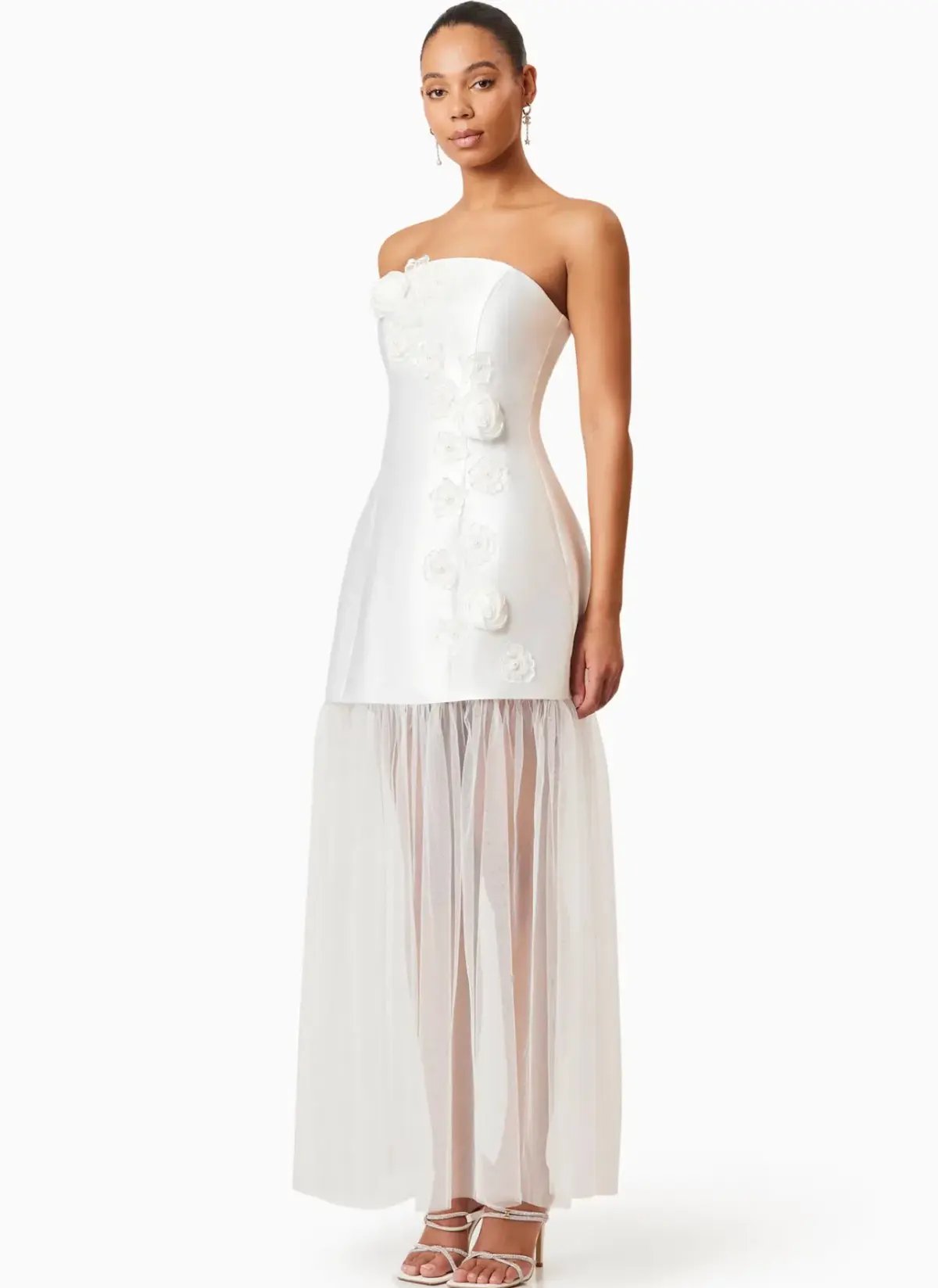 Elliatt Oleander Strapless Maxi Dress White Size S / AU 8 photo 7