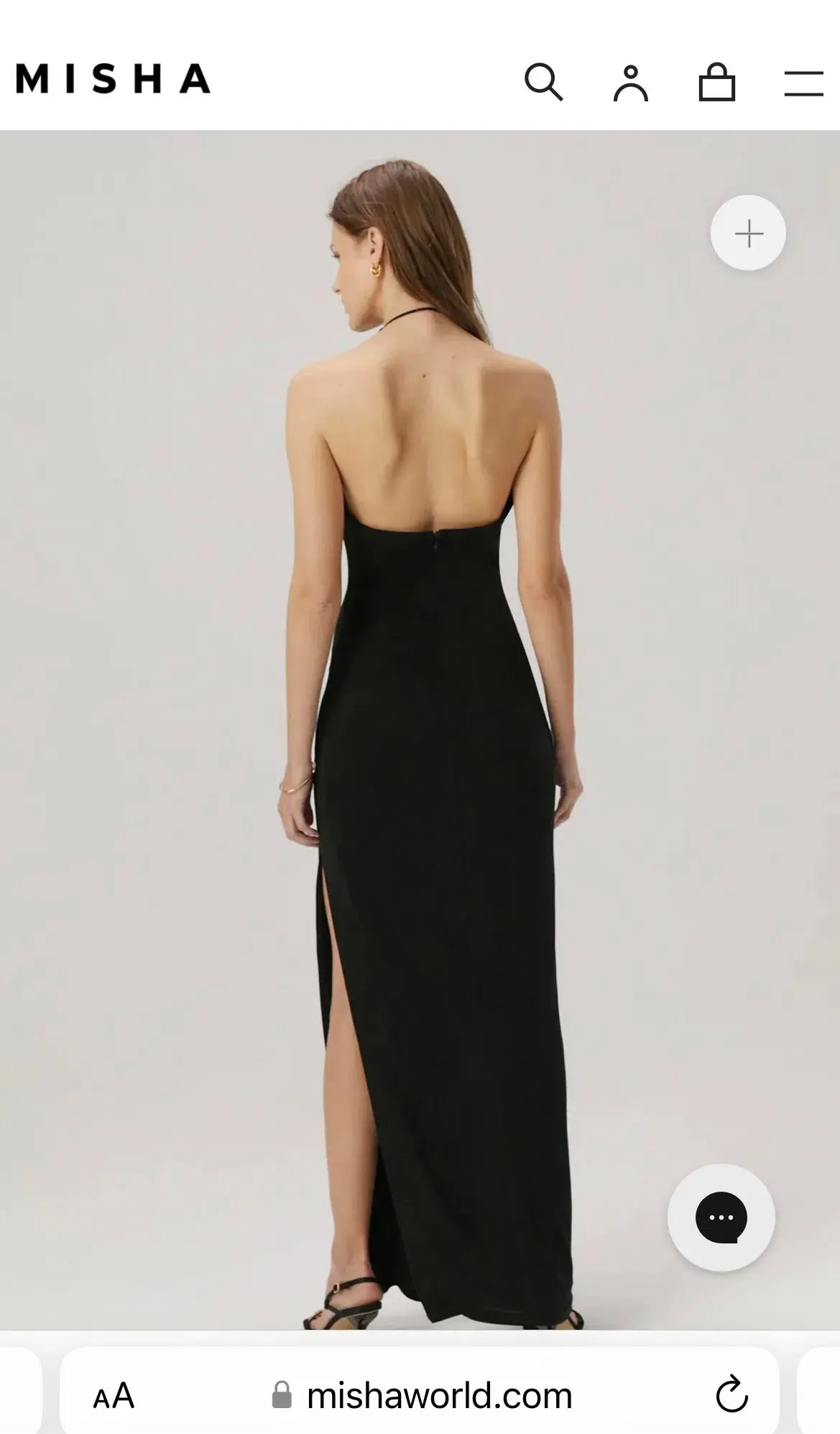 Misha Yesenia Gown Black Size 6/XS photo 2