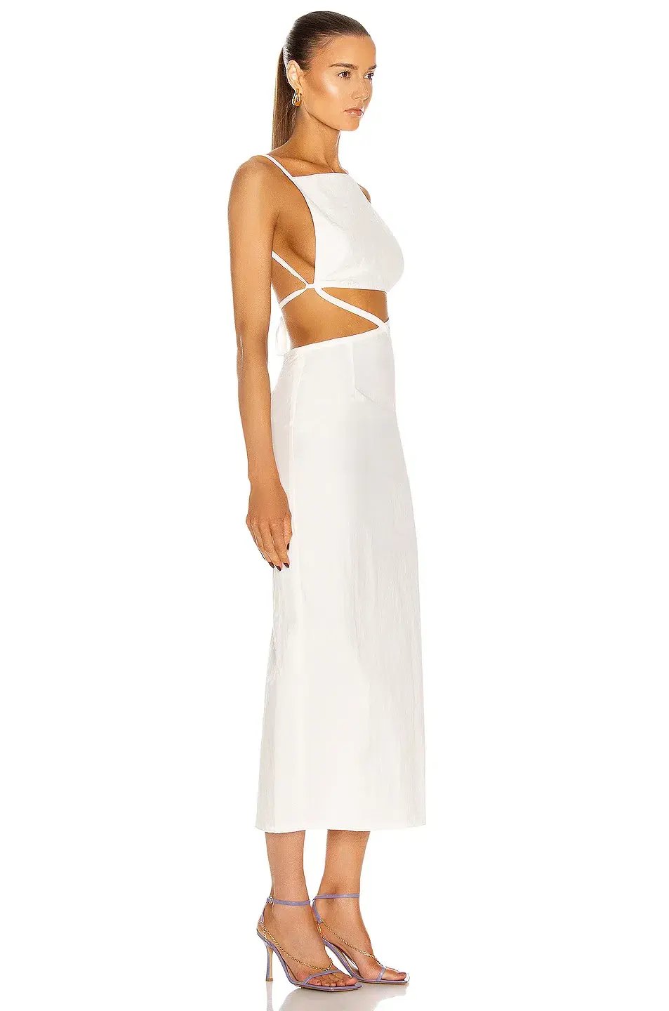 Christopher Esber Carly Squared Tie Dress White Size 8 photo 4