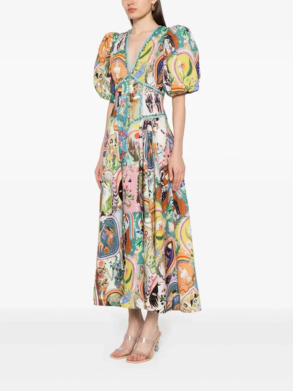 Alemais Evergreen Midi Dress Multi Size 8 photo 7
