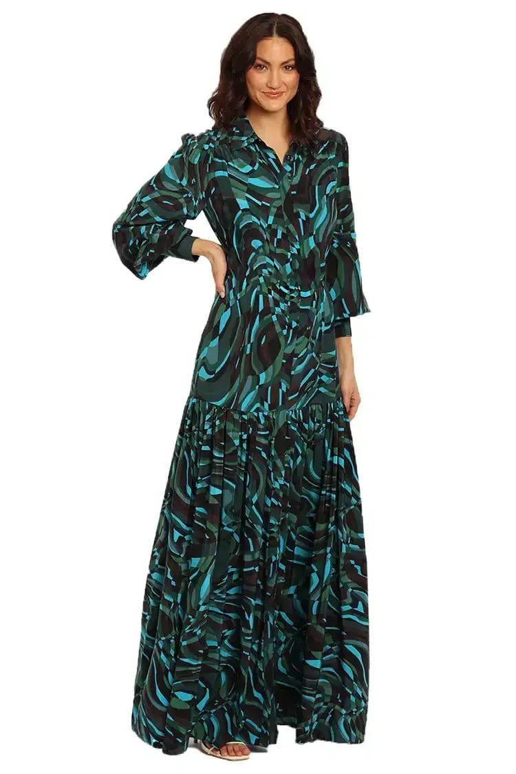 Rebecca Vallance La Bamba Maxi Dress Print Size 14 photo 4