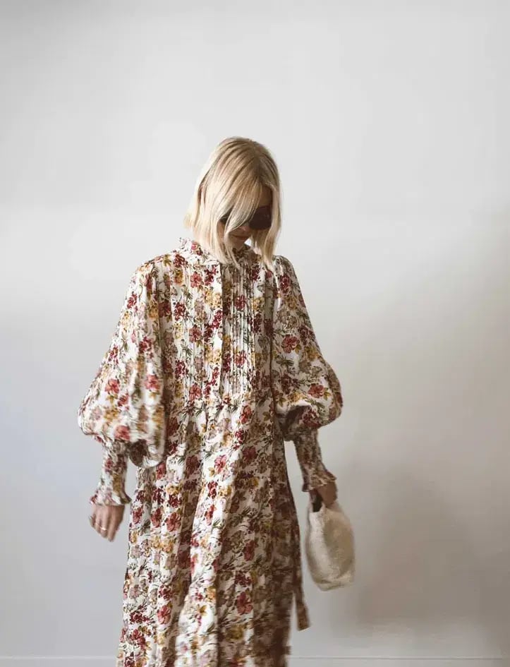 Aje Aurelia Floral Linen Gown Print Size 12 photo 4