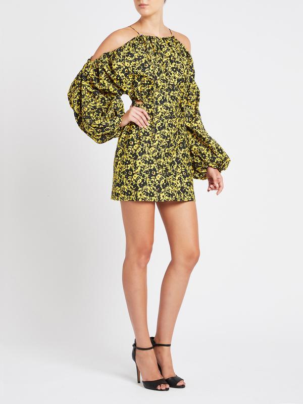Camilla and Marc Monet Mini Dress Print Yellow Size 8 photo 2