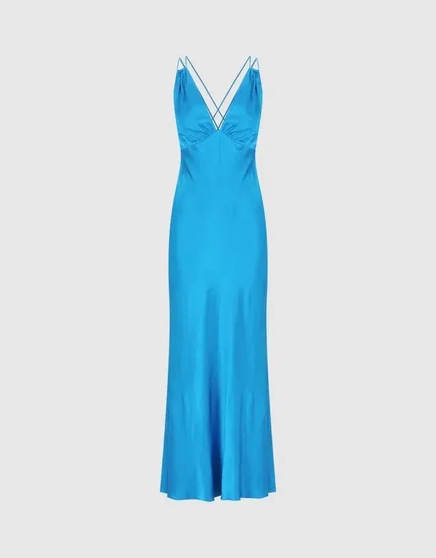Shona Joy Nora Double Strap Maxi Dress Aqua photo 6