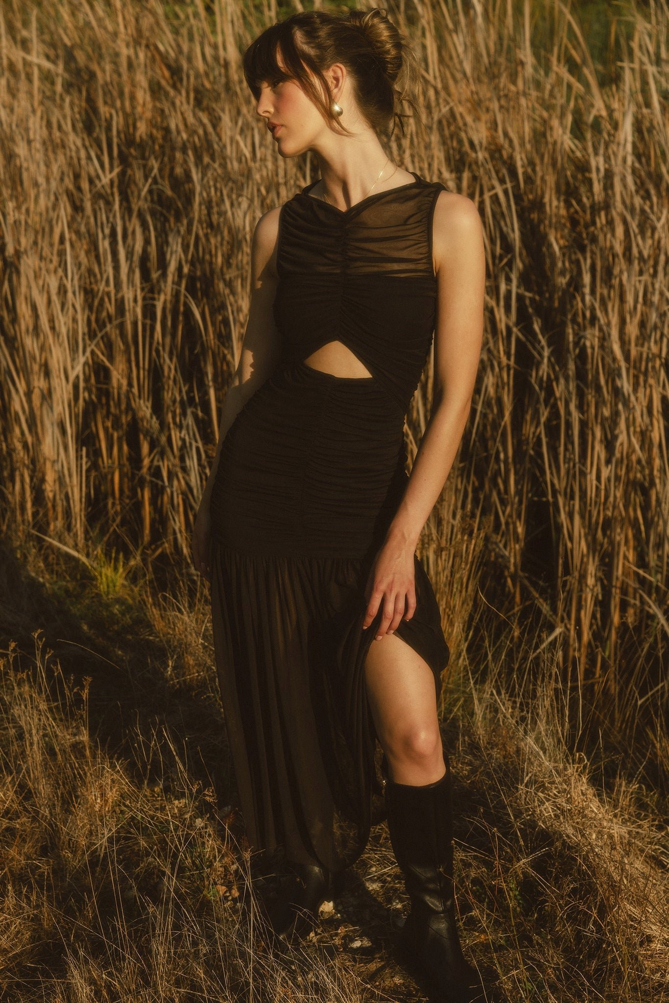 PASDUCHAS LUNAR HOURGLASS MIDI - BLACK photo 2