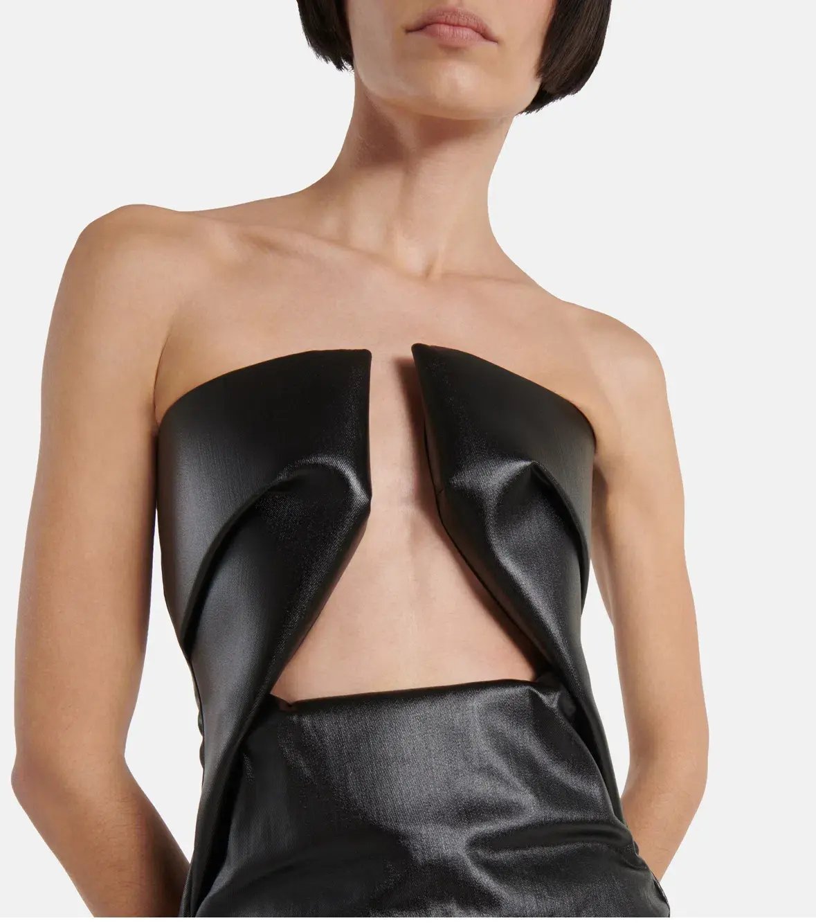 Rick Owens - Black Prong Denim Maxi Dress - Size 44 (12) photo 2