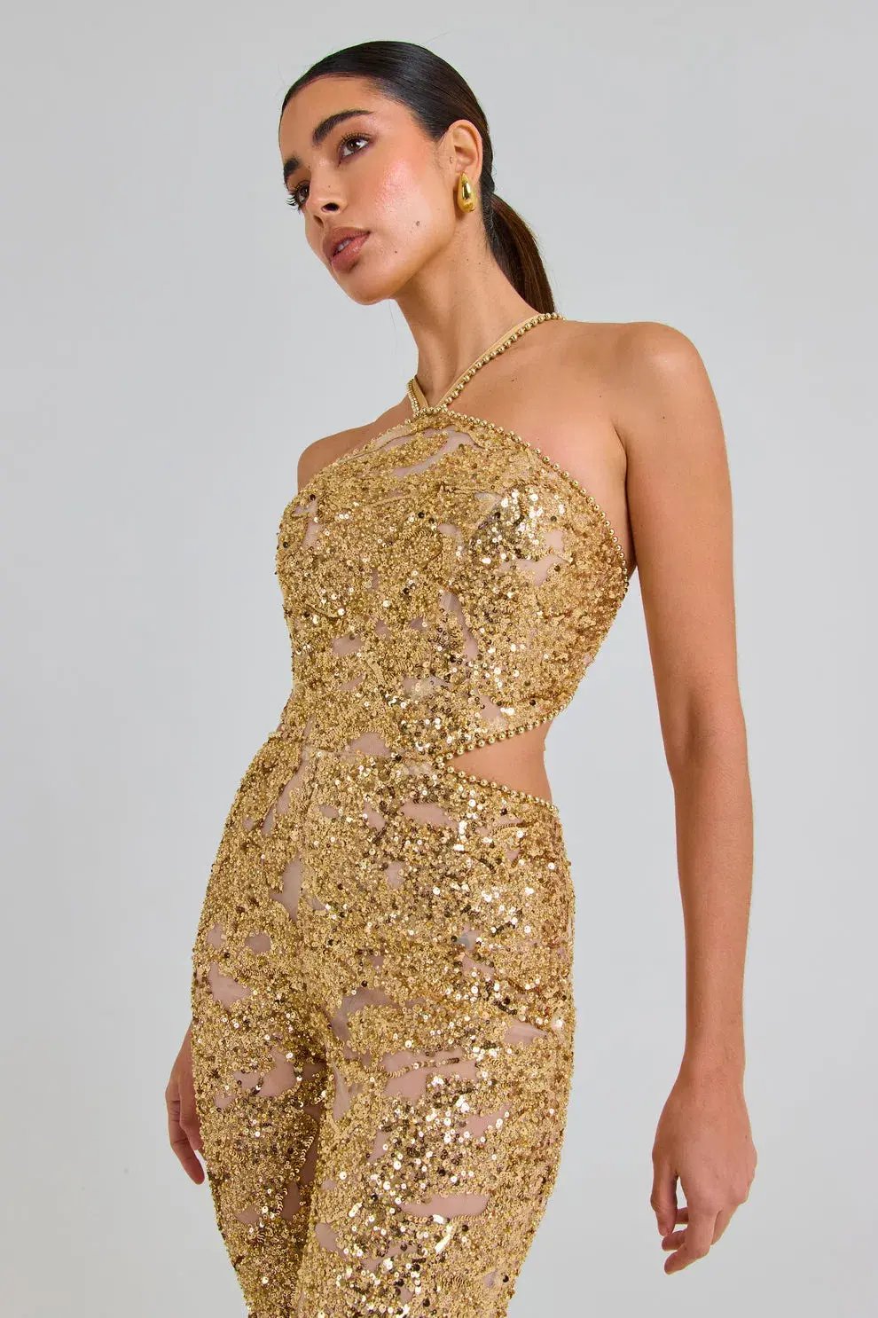 Nadine Merabi Hallie Jumpsuit Gold Size XS / AU 6 photo 2