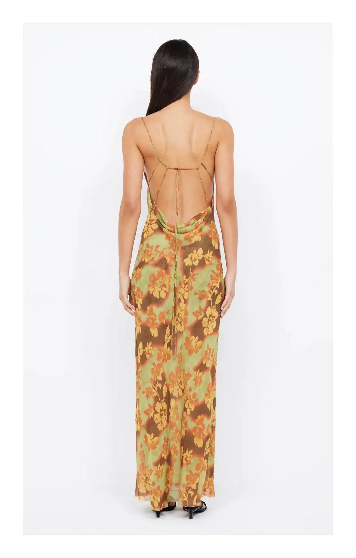 Bec & Bridge Drew Split Maxi Dress Hibiscus Patchwork Size 6 photo 3