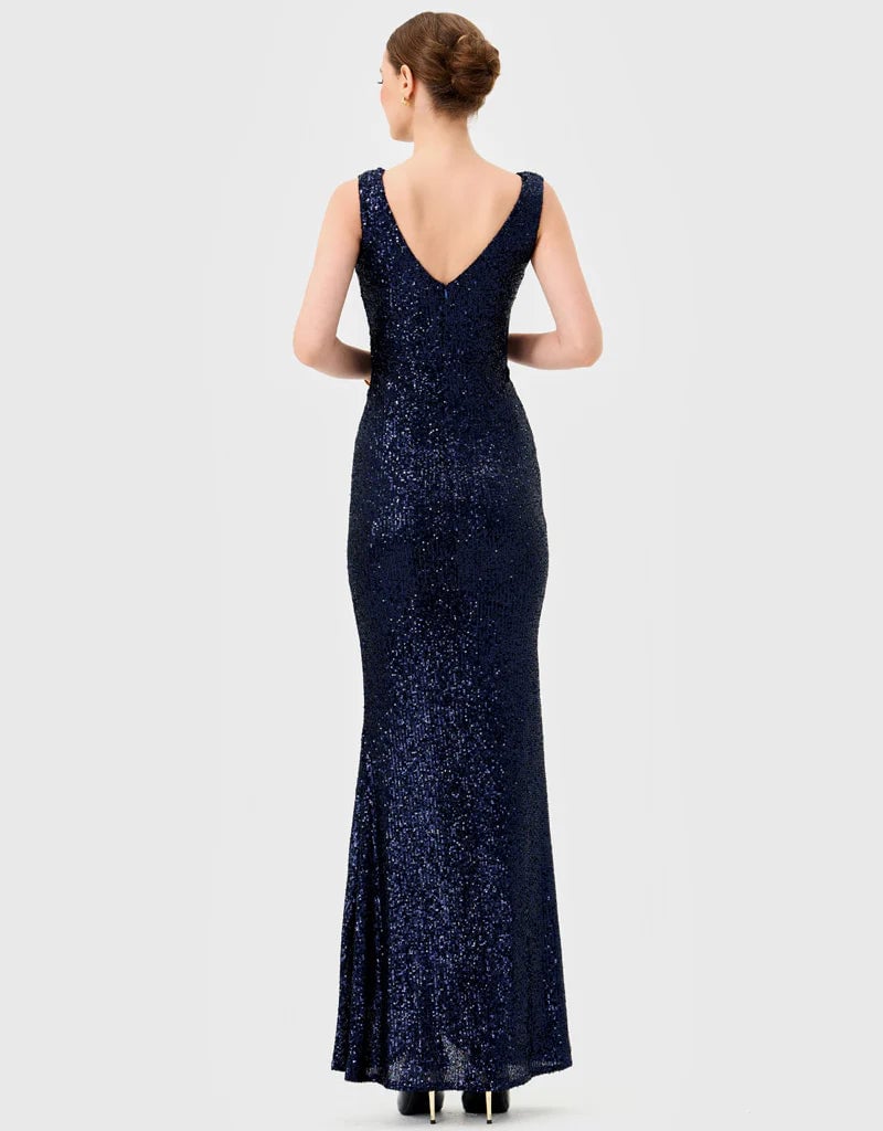 Bariano Paislee Sequin Maxi Navy photo 3