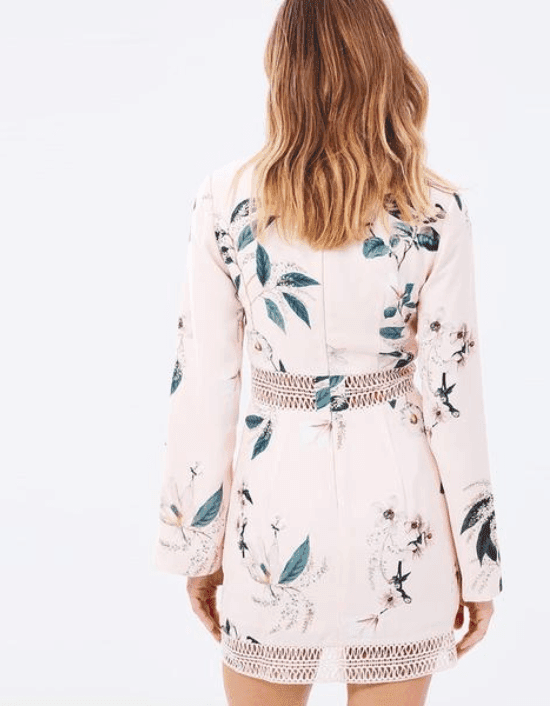 Keepsake the Label Do it Right Long Sleeve Mini Dress Print Size 6 photo 3