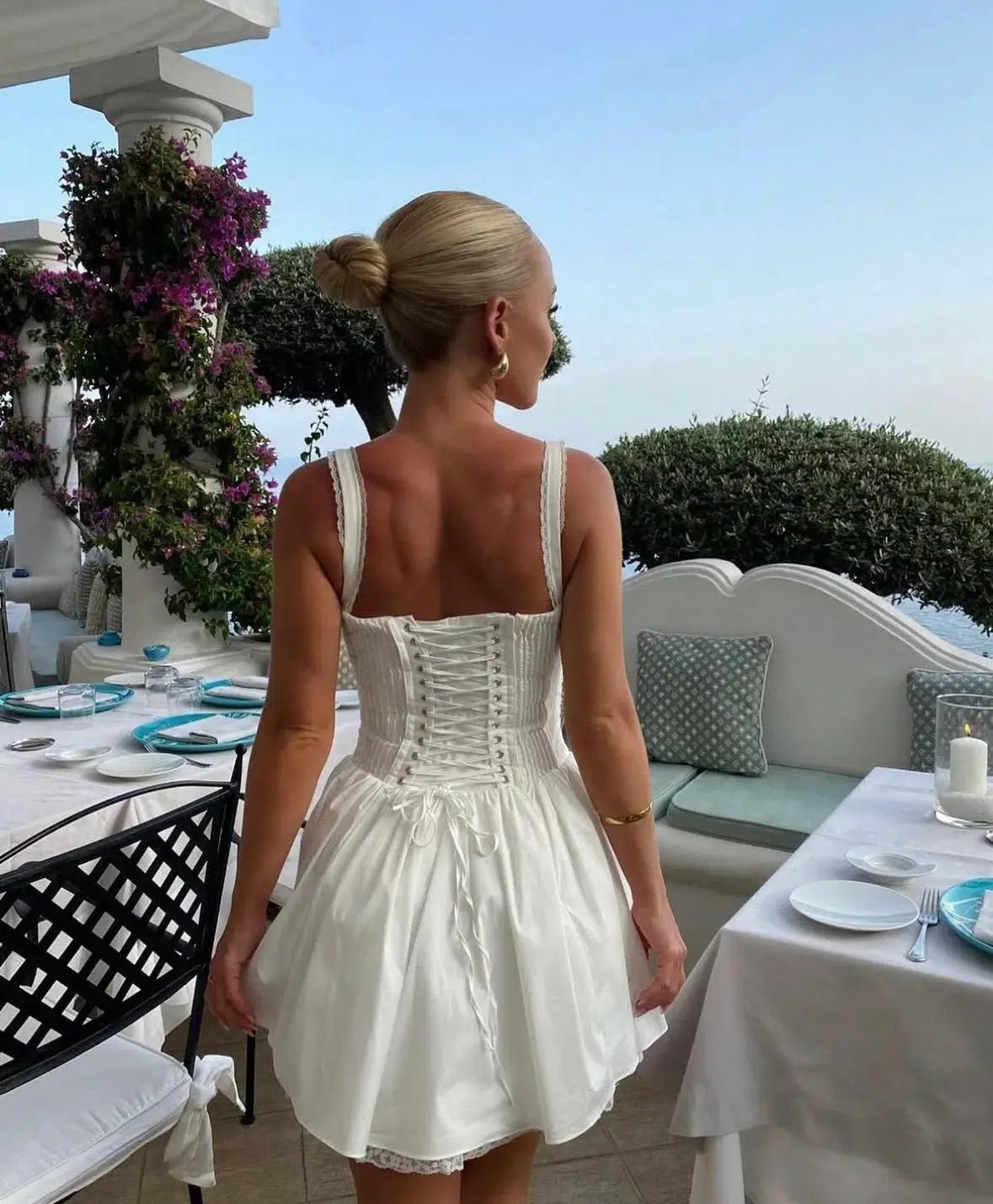 House of CB Pietra Corset Mini Dress White  Size S/Au 8 photo 3