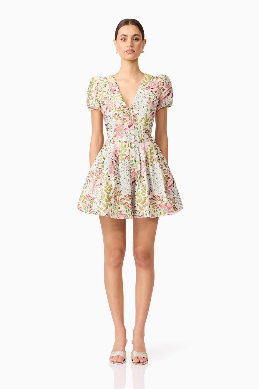 Elliatt Calaantha Puff Sleeve Mini Dress - Multi photo 4