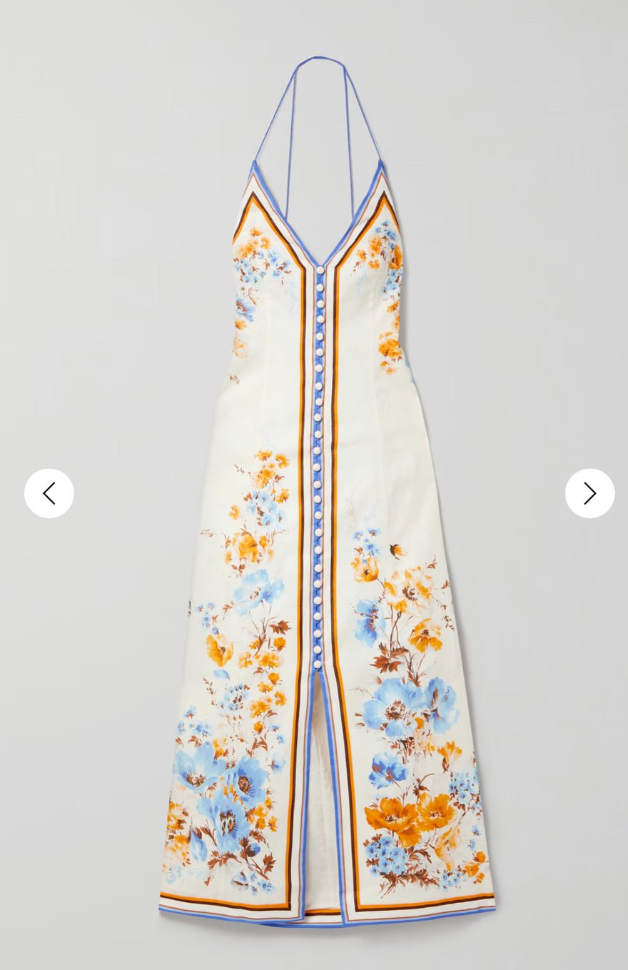 Zimmermann Halcyon Printed Linen Midi Dress photo 4