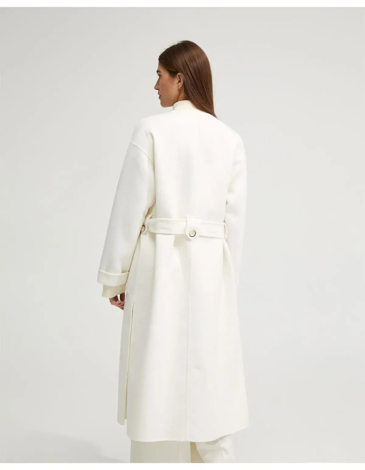 Oxford Sabine Wool Rich Unlined Coat White Size M / Size AU 12 photo 4