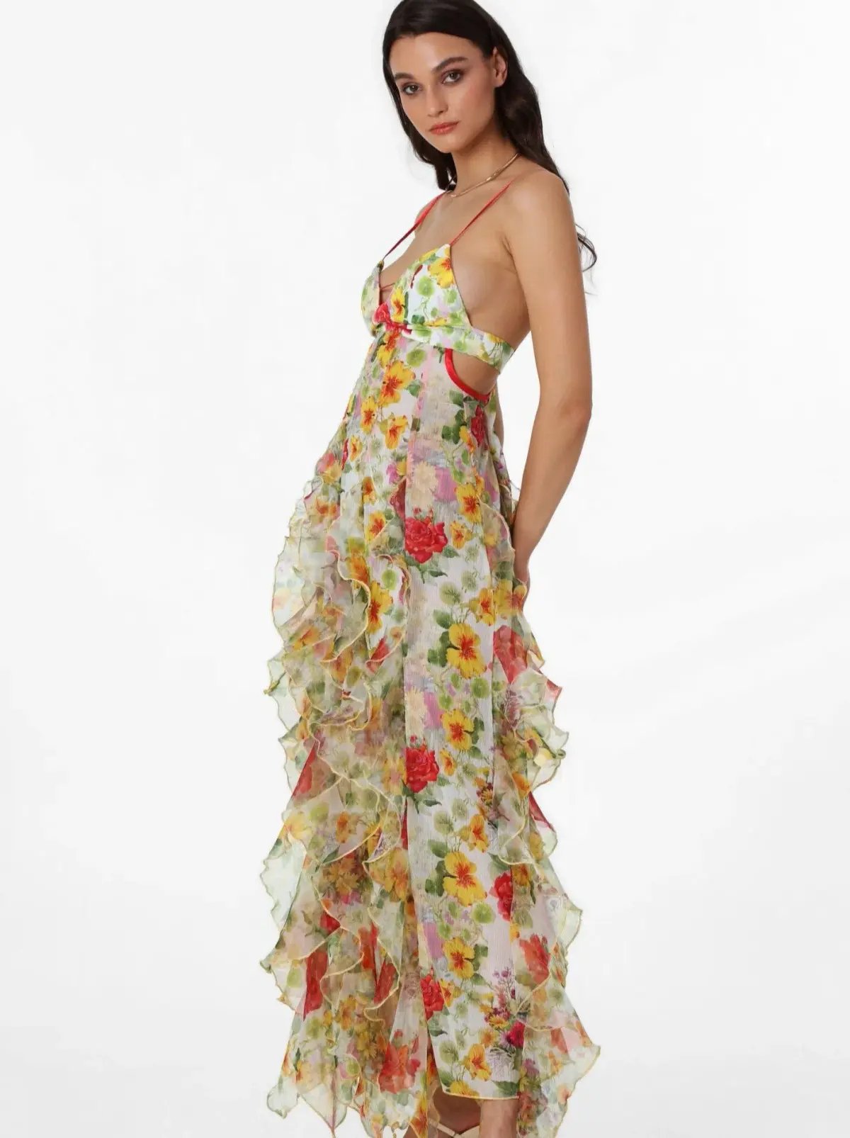 Menti Baroque Flower Maxi Dress Multi Size 6 photo 2