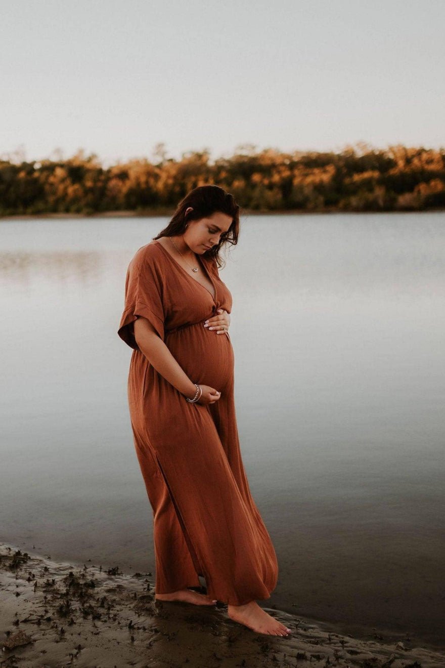 Hazel & Folk Melody Maxi Gown - Cinnamon photo 4
