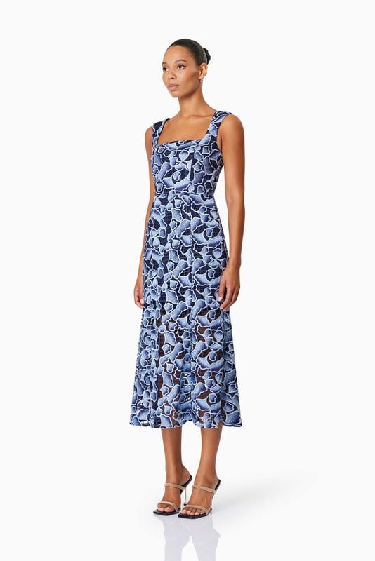 ELLIATT MILA MIDI DRESS - NAVY MULTI photo 4