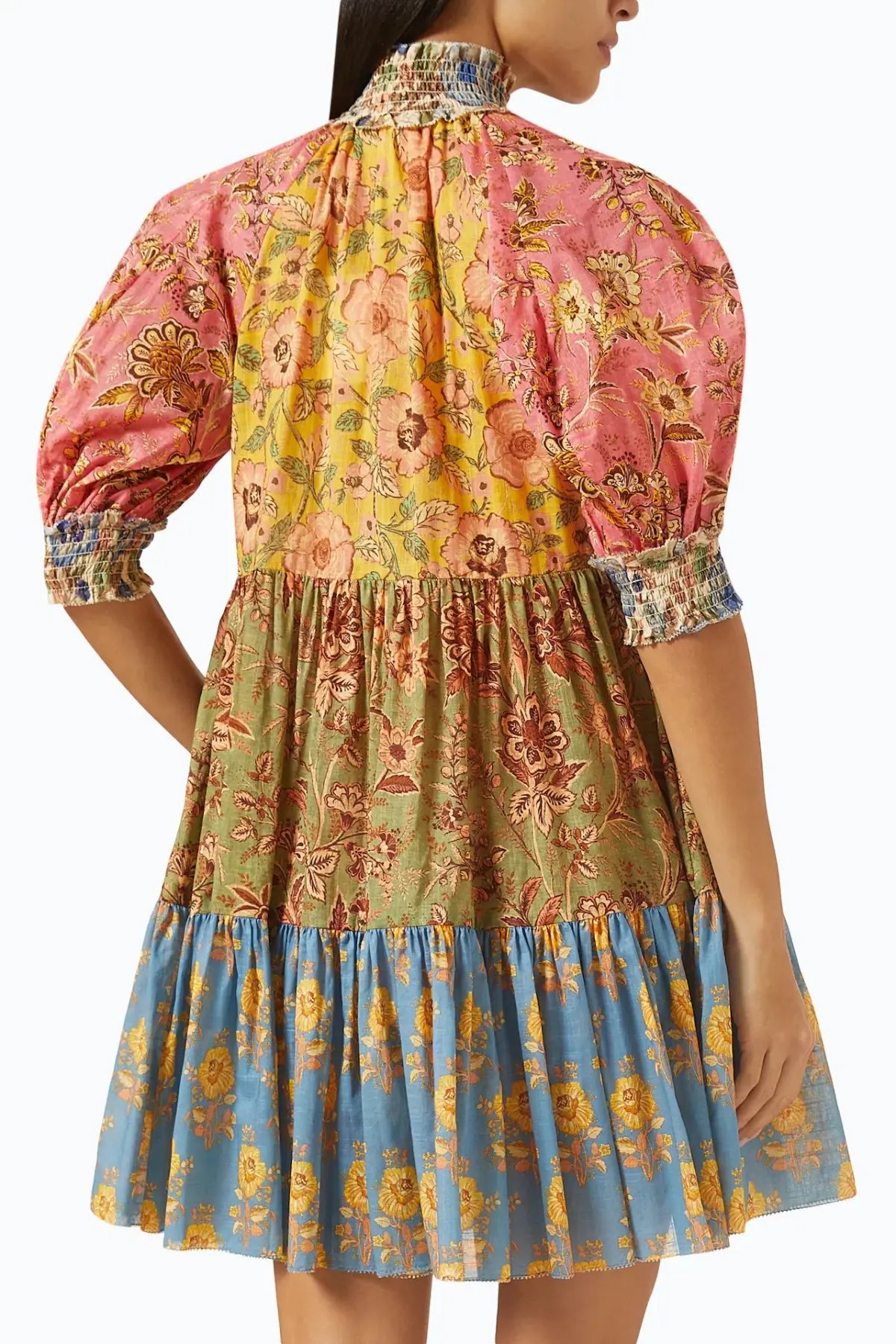 Zimmermann Junie Lantern Mini Dress Spliced Size 3 photo 3