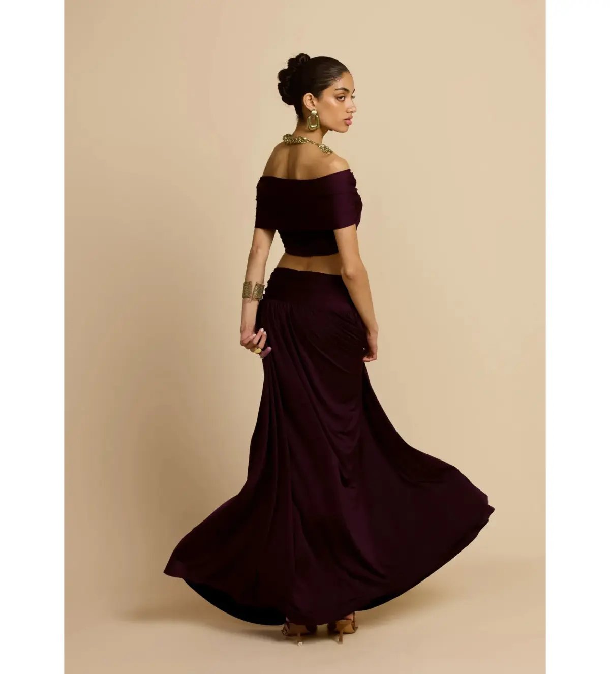 Arcina Ori Alessia Top and Maxi Skirt Set Plum Size XS / AU 6 photo 3