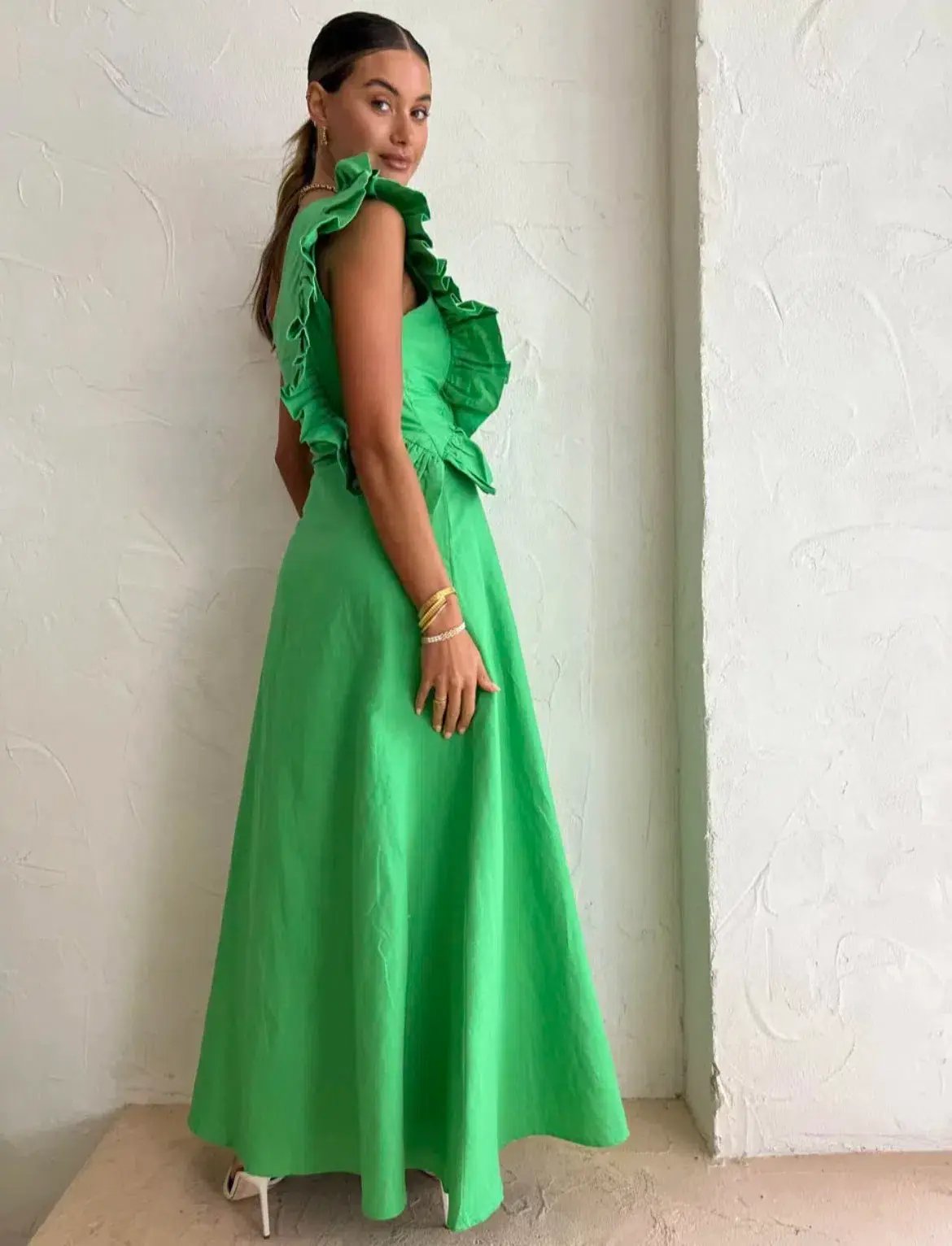By Nicola Adrift Midi Dress in Parakeet Green Size 12 photo 3