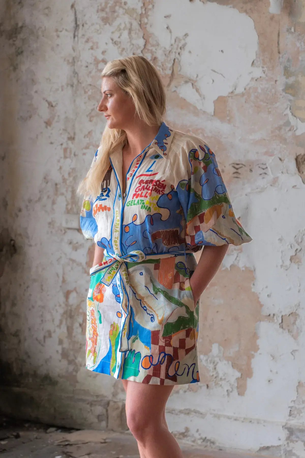 Alemais Nadia Mini Shirtdress Multi Size 12 photo 3