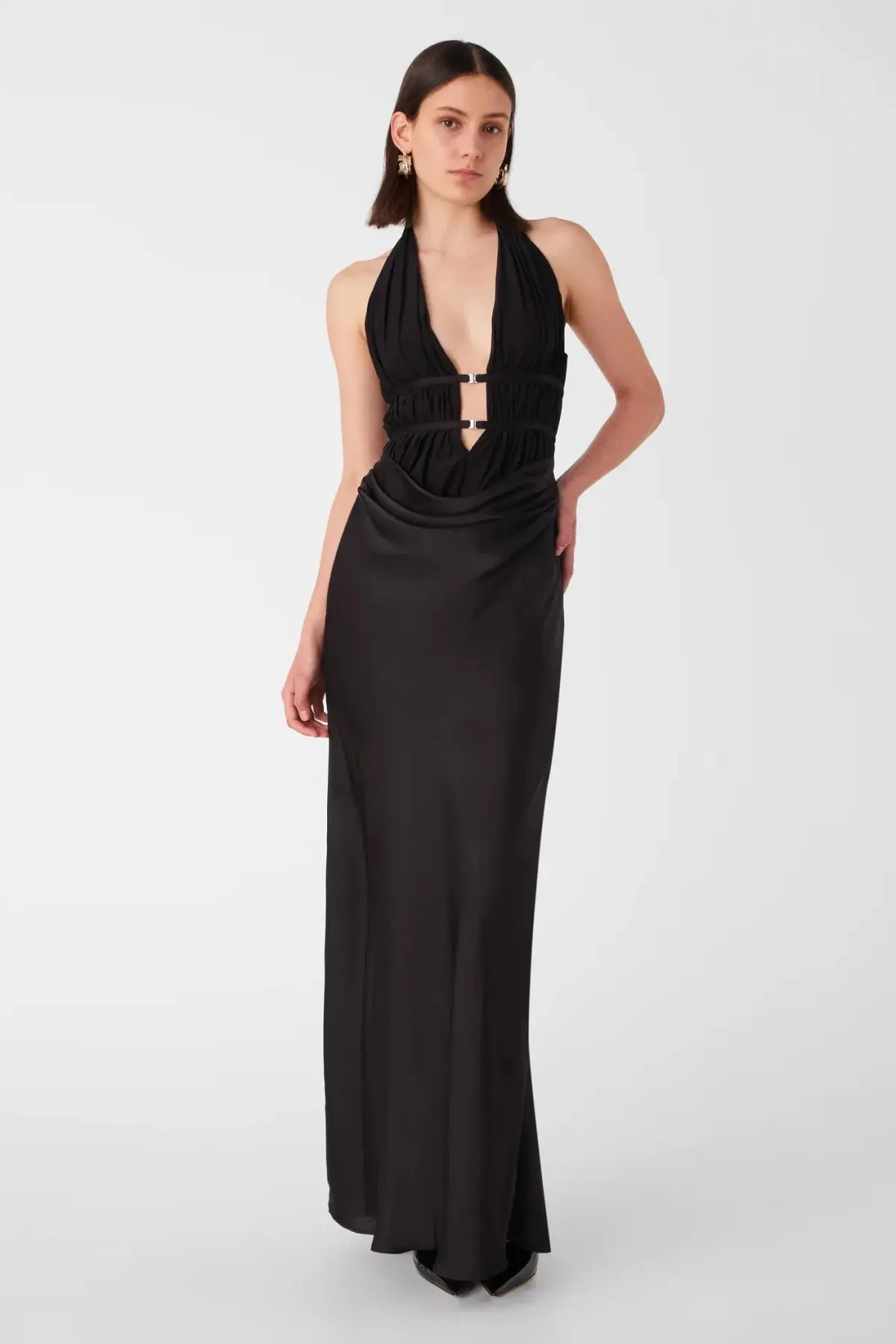 Misha Celine Maxi Dress Black Size 6 photo 4